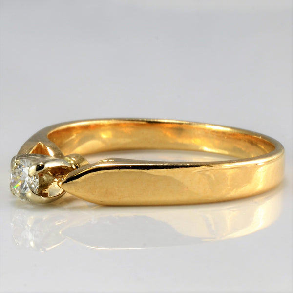Offset Solitaire Diamond Engagement Ring | 0.10 ct, SZ 6.5 |