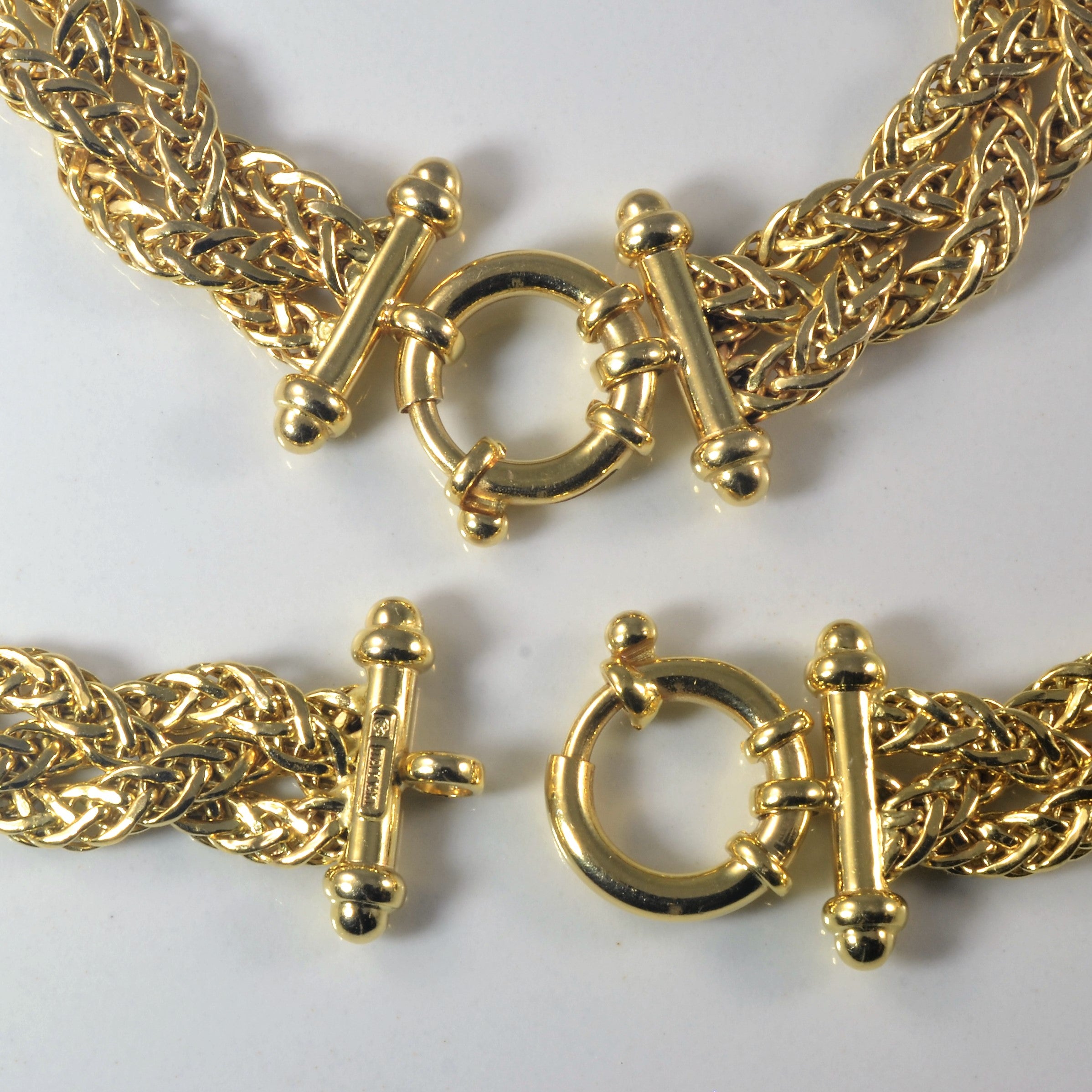 Braided Chain Necklace & Bracelet Set |
