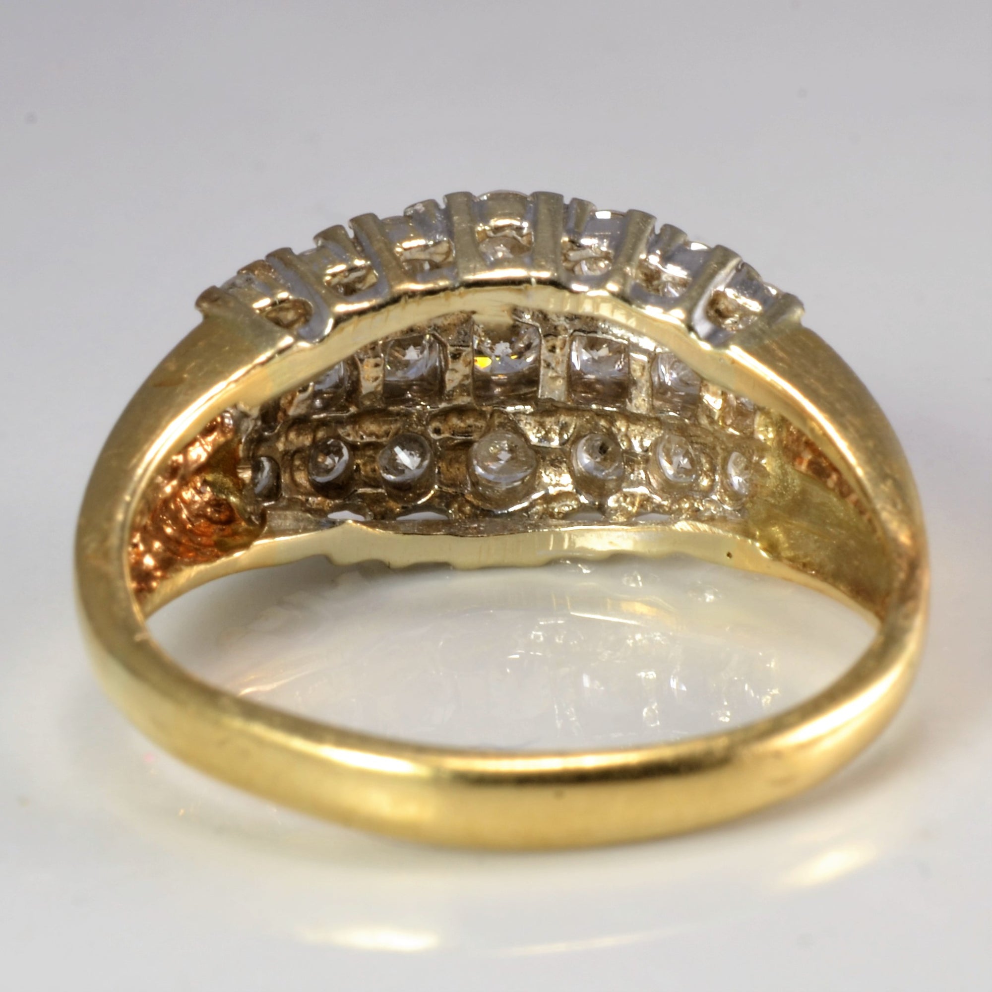 Multi- Channel Diamond Ladies Ring | 0.90 ctw, SZ 6.25 |