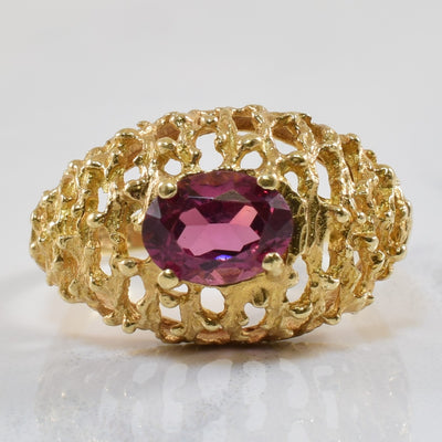 Open Work Garnet Ring | 1.50ct | SZ 6.5 |