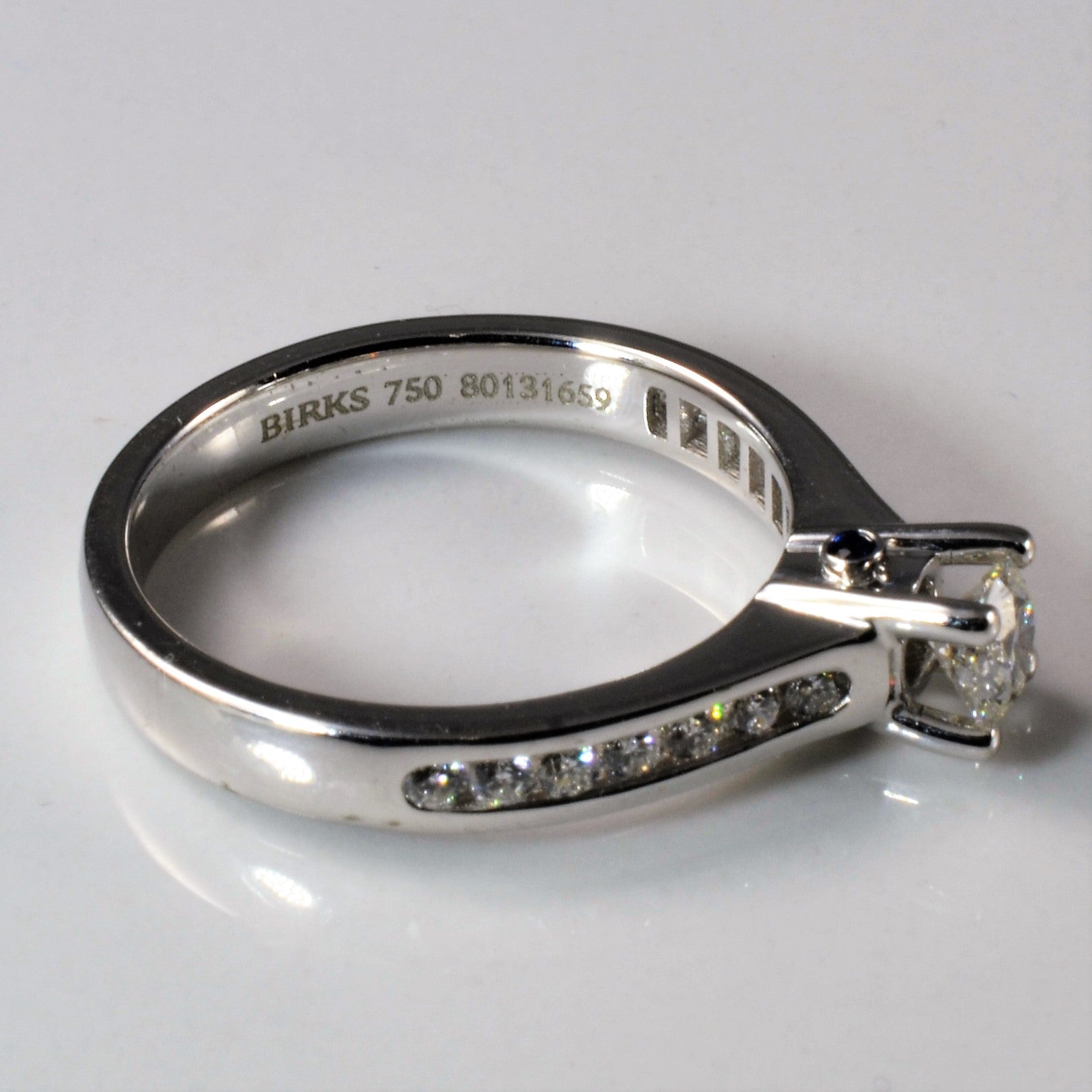 Birks' Channel Set Side Stone Engagement Ring | 0.60ctw | SZ 7 |