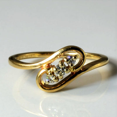 Bypass Three Stone Diamond Ring | 0.05ctw | SZ 4.25 |