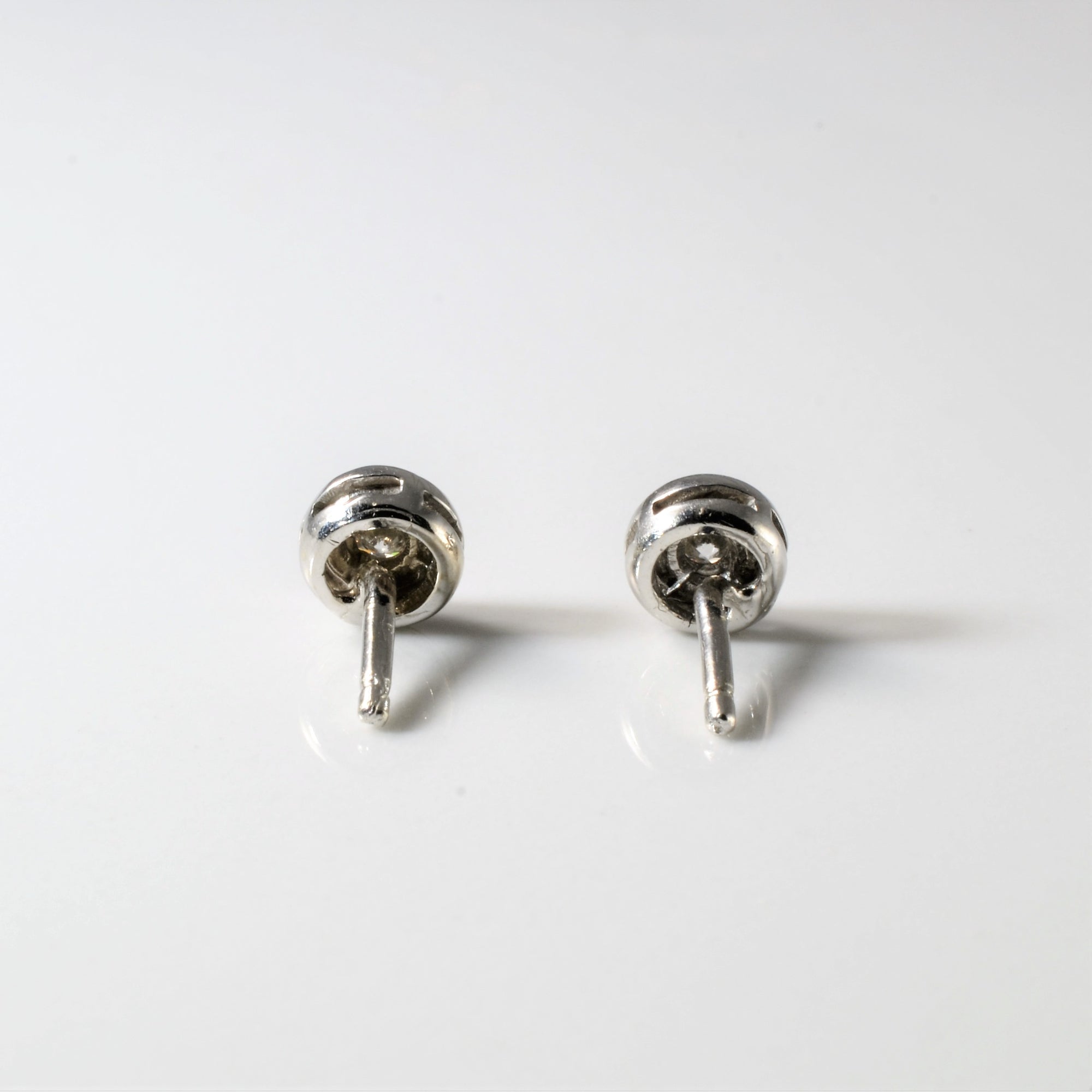 Bezel Set Diamond Stud Earrings | 0.14ctw |