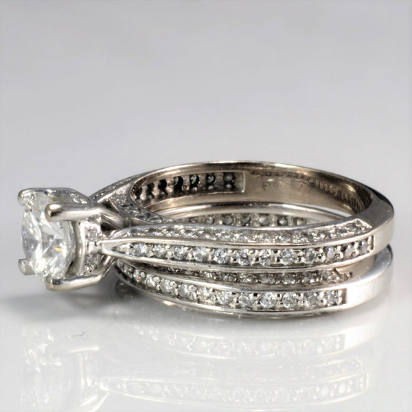Cathedral Diamond Engagement Ring Set | 1.85 ctw, SZ 5.75 |