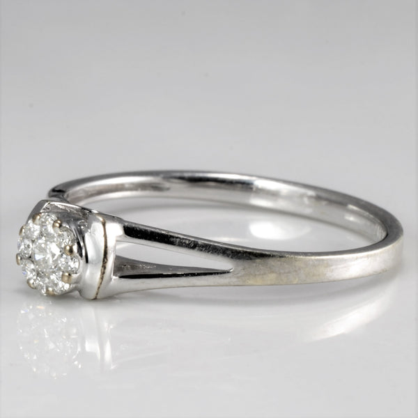 Tapered Cluster Diamond Promise Ring | 0.10 ctw, SZ 6.5 |