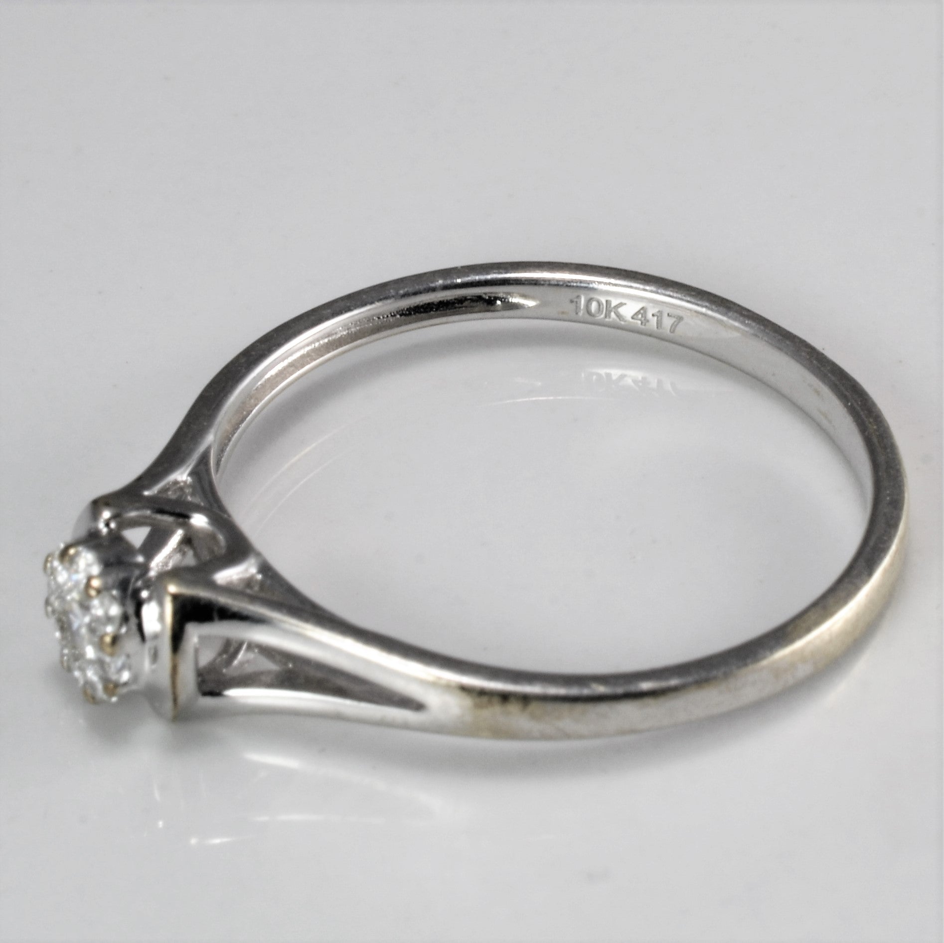 Tapered Cluster Diamond Promise Ring | 0.10 ctw, SZ 6.5 |