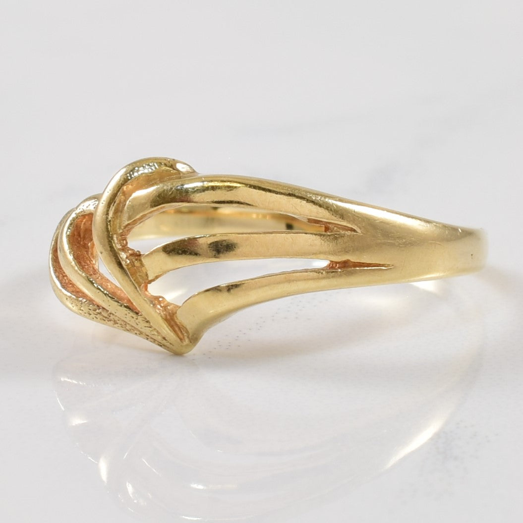 Yellow Gold Open Work Chevron Ring | SZ 6 |