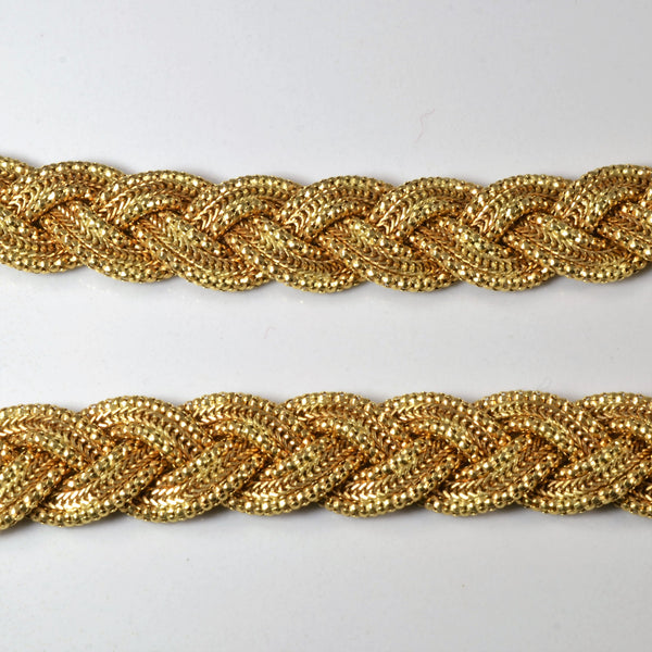 Braided Yellow Gold Necklace | 18