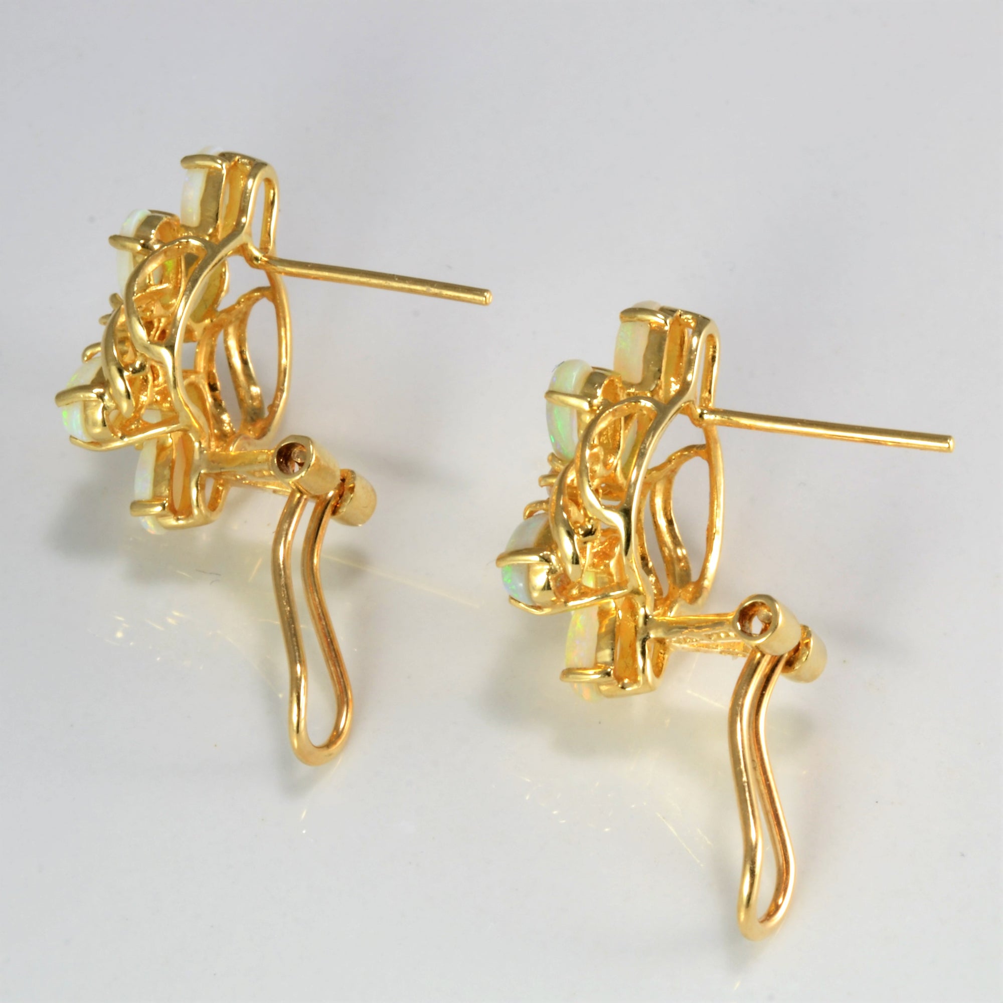 Opal & Diamond Clip Earrings | 0.12 ctw |