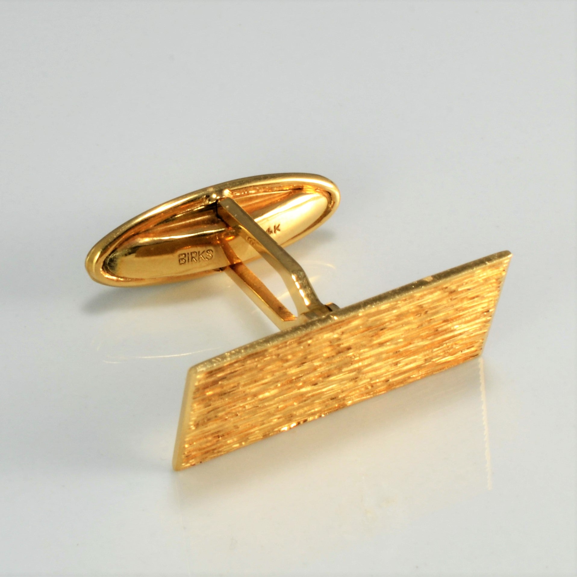 Birks' Brushed Gold Cufflinks