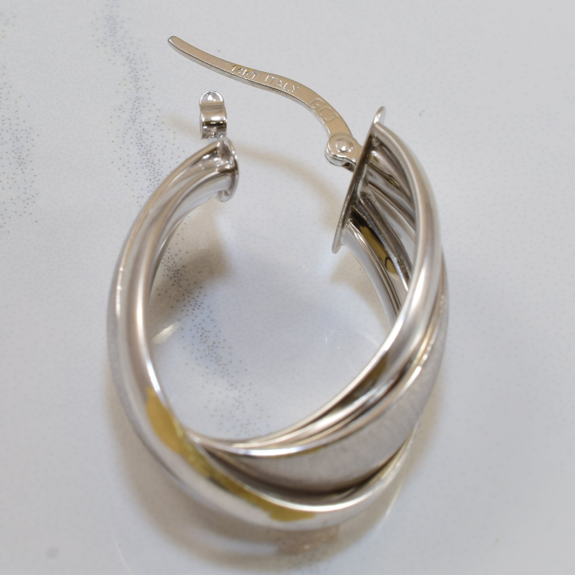 14k White Gold Hoop Earrings |