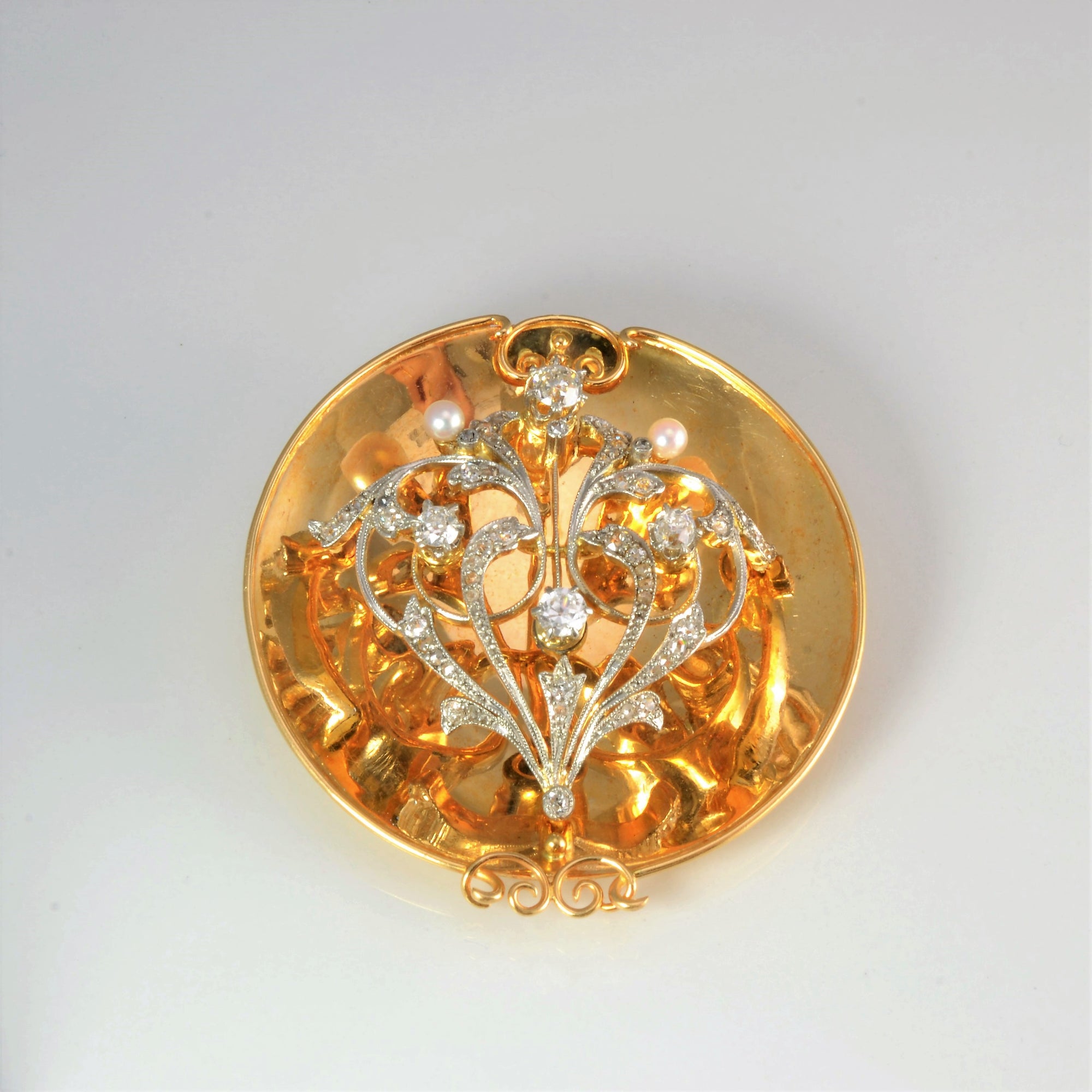 CAVELTI Diamond & Gemstones Vintage Pendant | 0.90 ctw |