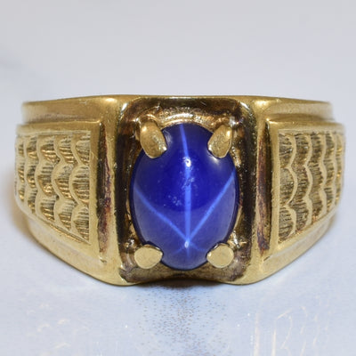 Cabochon Synthetic Star Sapphire Ring | 1.60ct | SZ 4.5 |