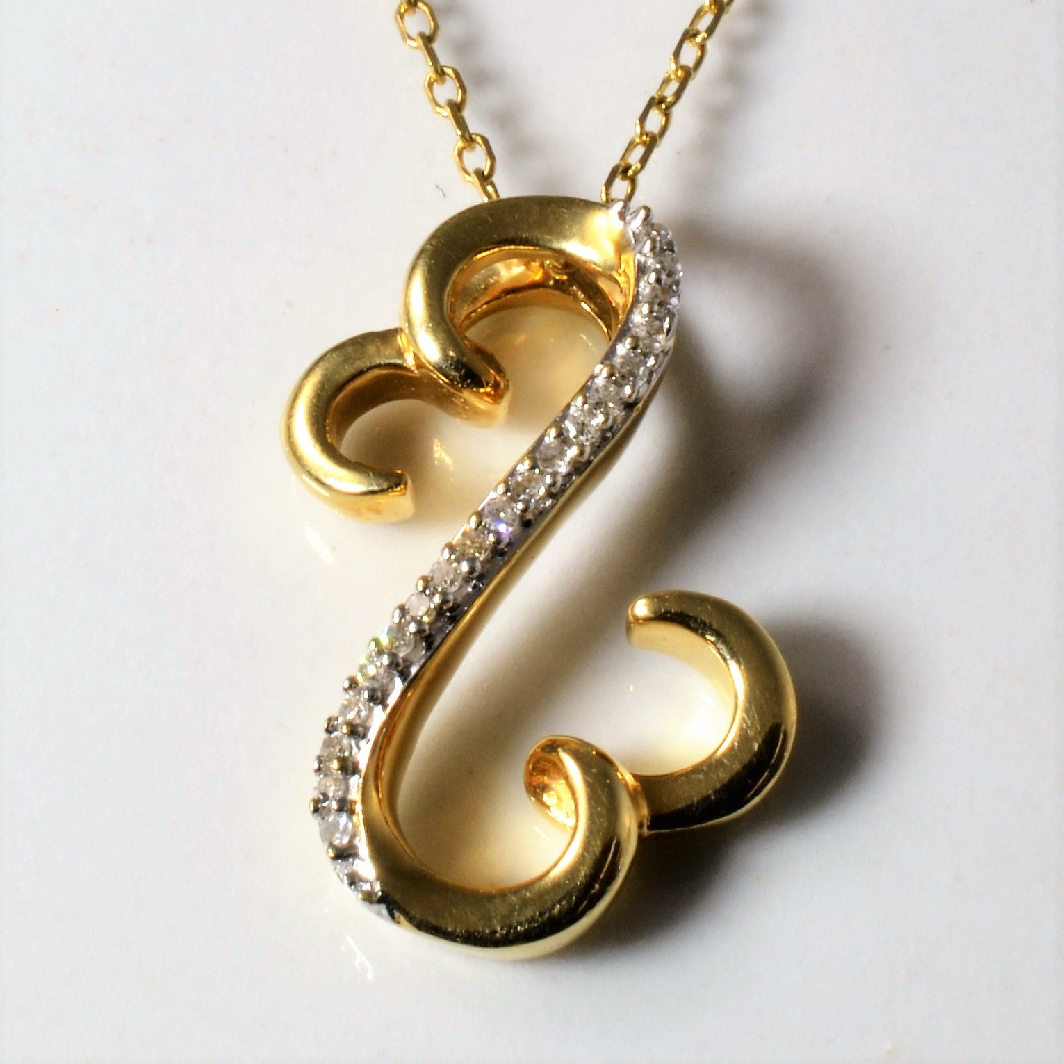 Jane Seymour Open Heart Necklace | 0.05ctw | 18