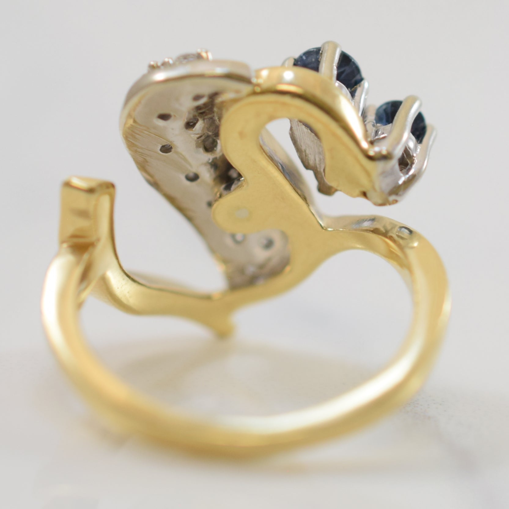 Sapphire & Diamond Freeform Ring | 0.45ctw, 0.22ctw | SZ 4.75 |