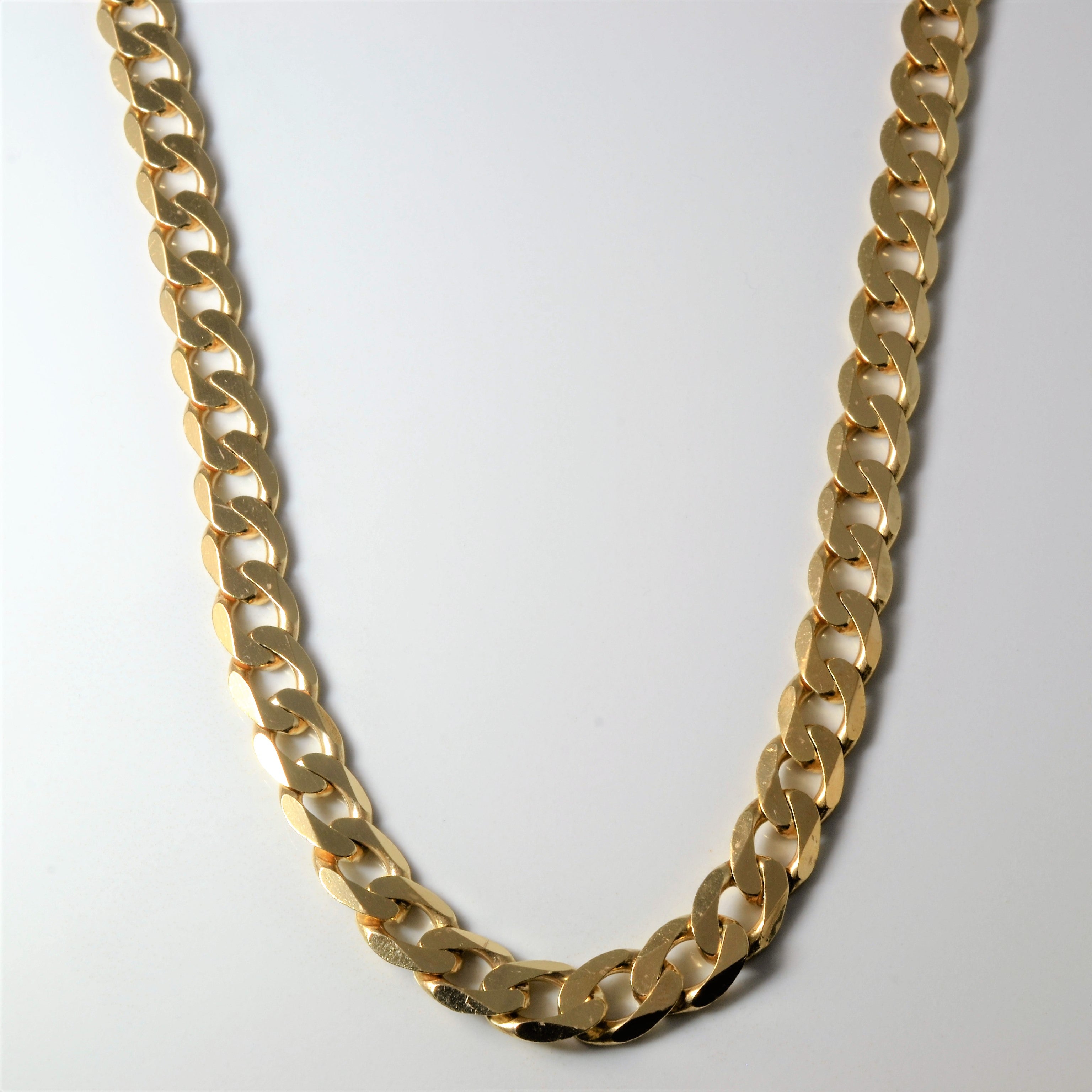 9k Yellow Gold Curb Link Chain | 20"|