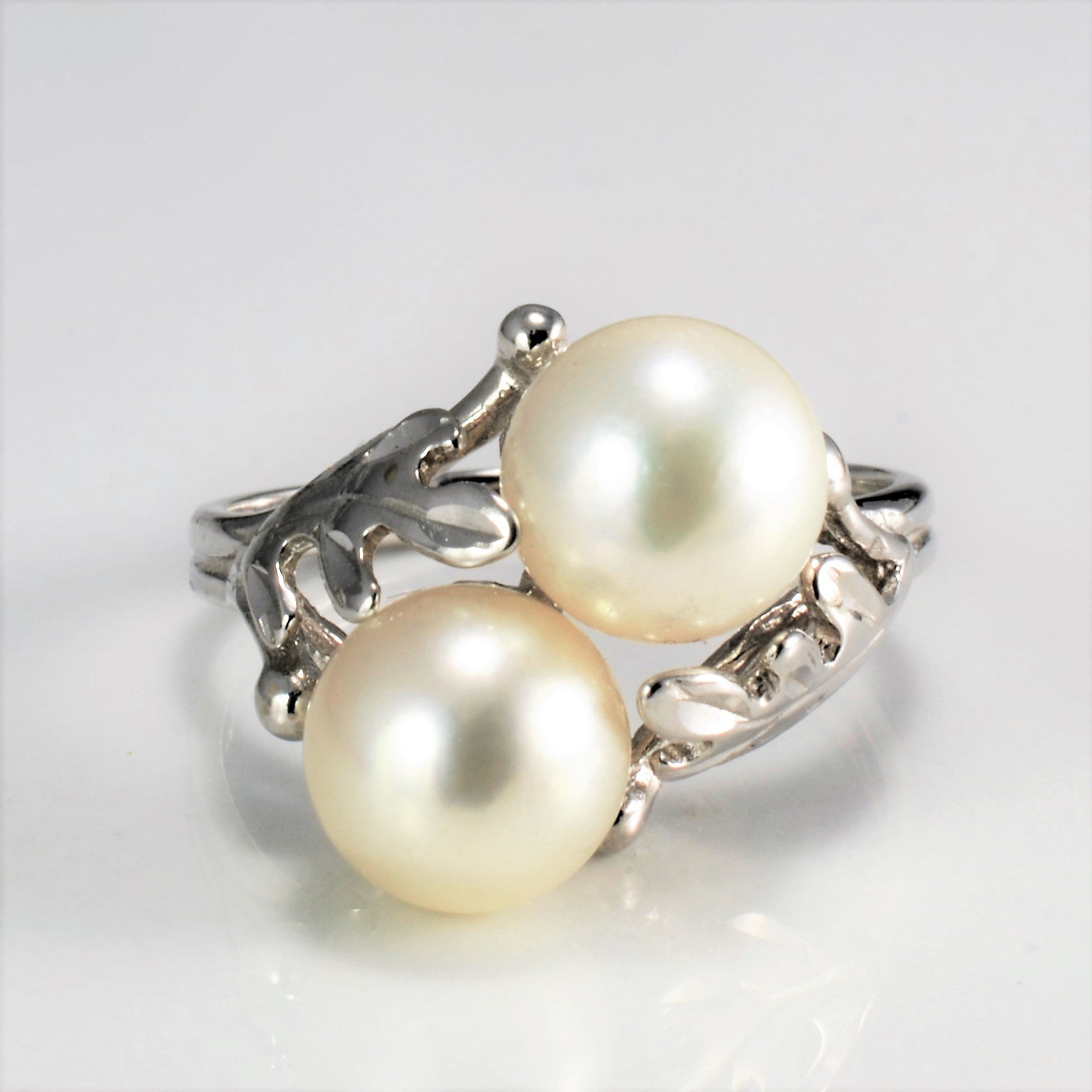 Two Stone Pearl Ring | SZ 7.25 |