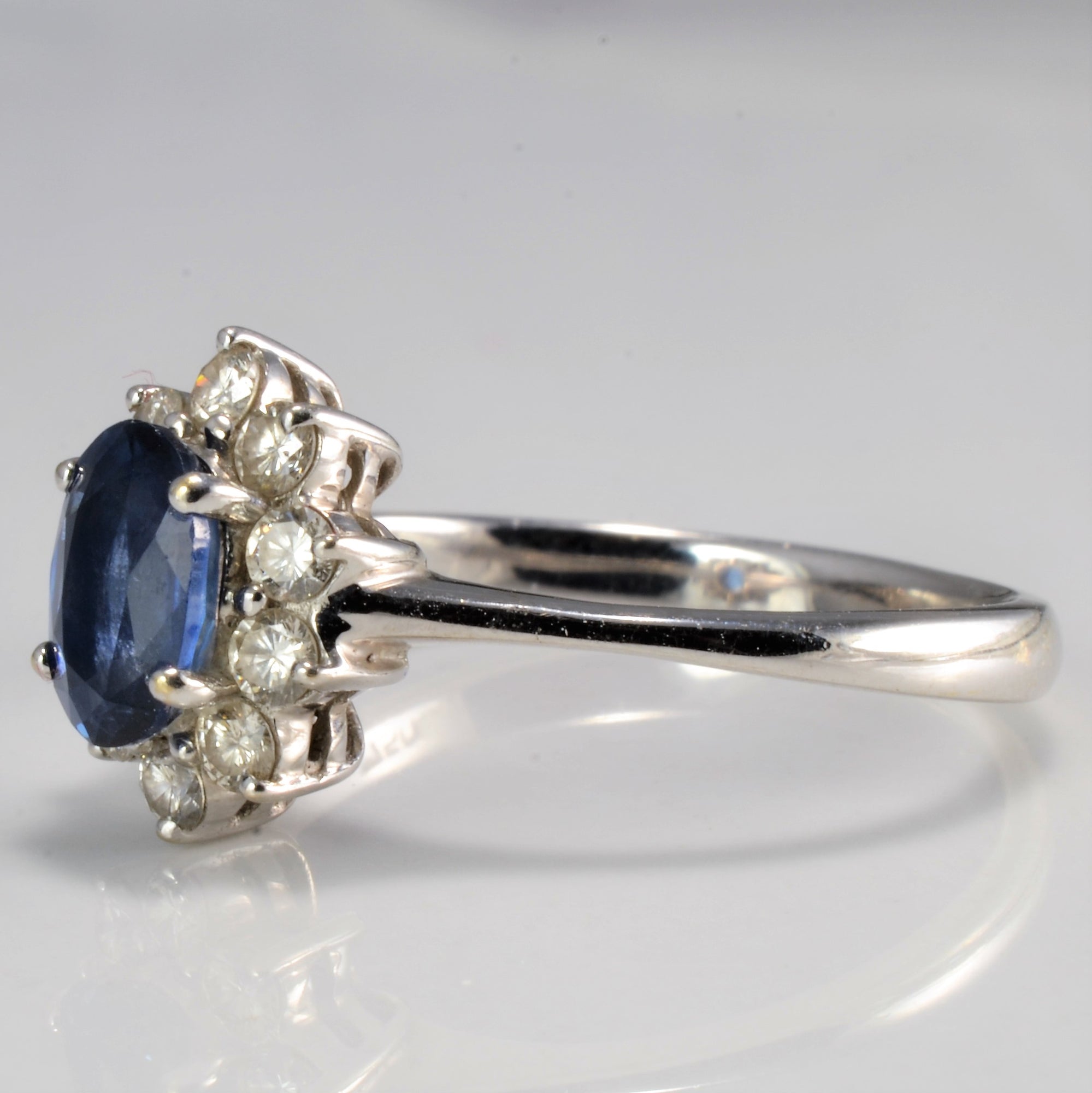 Sapphire & Diamond Cocktail Ring | 0.25 ctw, SZ 7.25 |