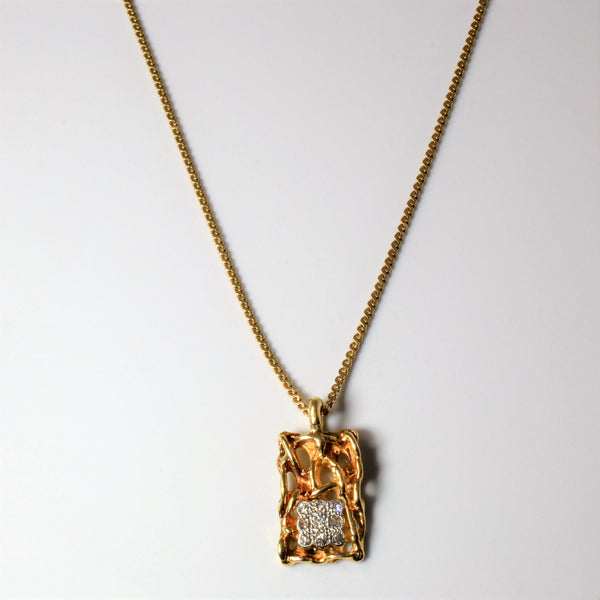 Abstract Diamond Cluster Necklace | 0.18ctw | 24