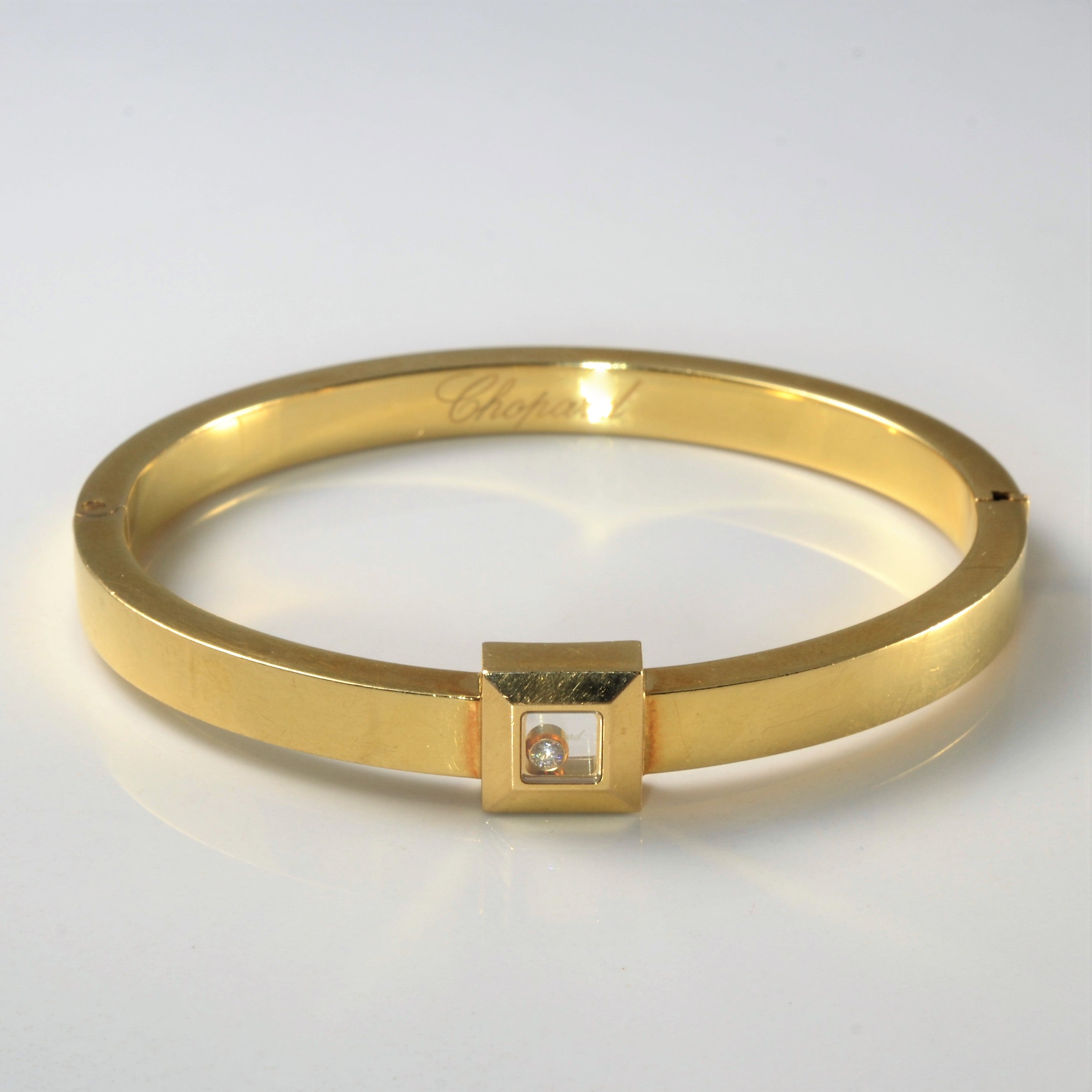 Chopard' Happy Diamonds Icons Box Bangle | 0.03ct | SZ 6.5" |