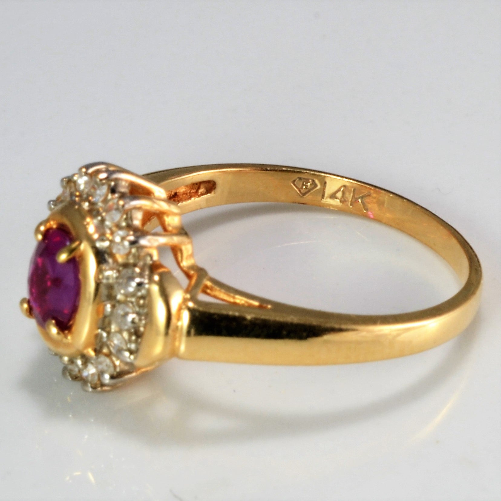 Ruby & Diamond Ladies Cocktail Ring | 0.16 ctw, SZ 6 |