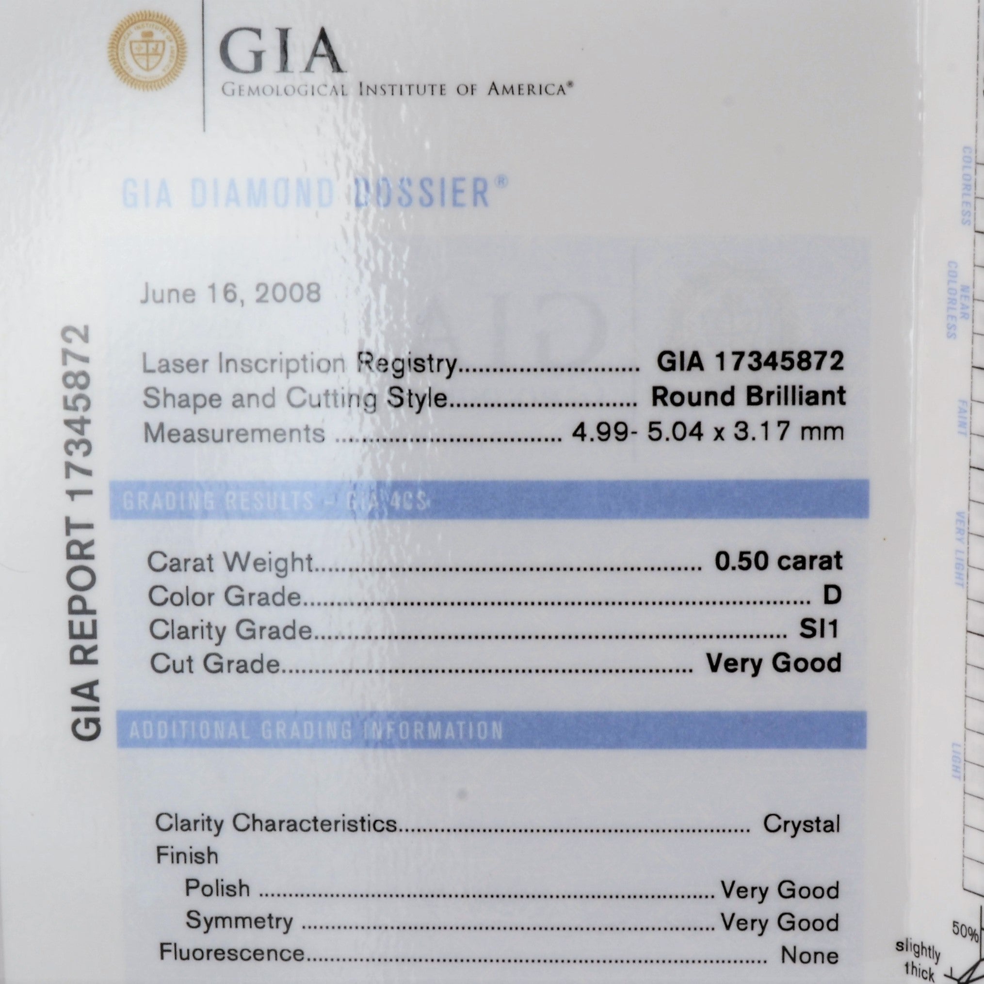 Solitaire GIA Diamond Engagement Ring | 0.50ct | SZ 5.5 |