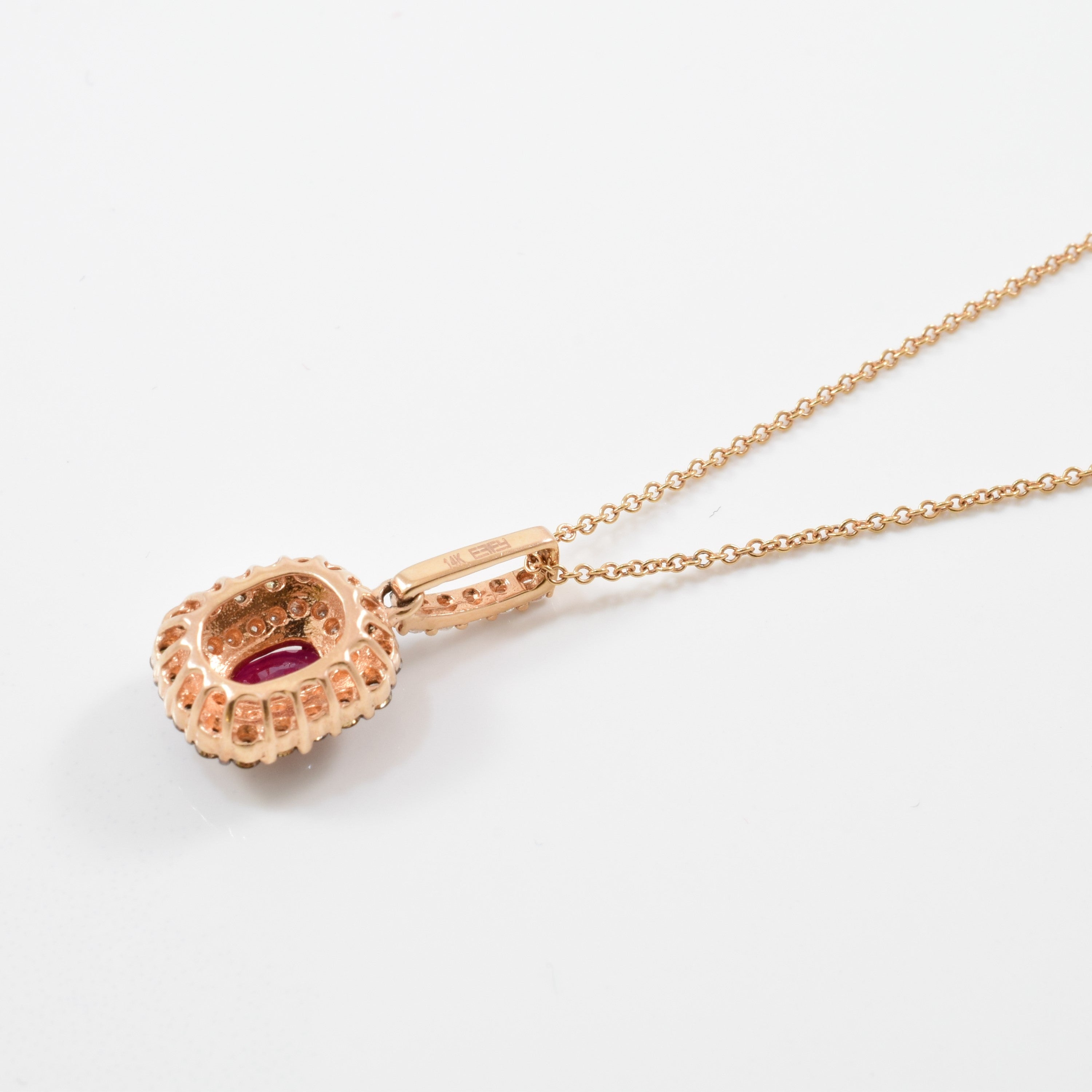 Effy' Ruby & Champagne Diamond Necklace | 0.25ctw, 0.45ct | 18" |