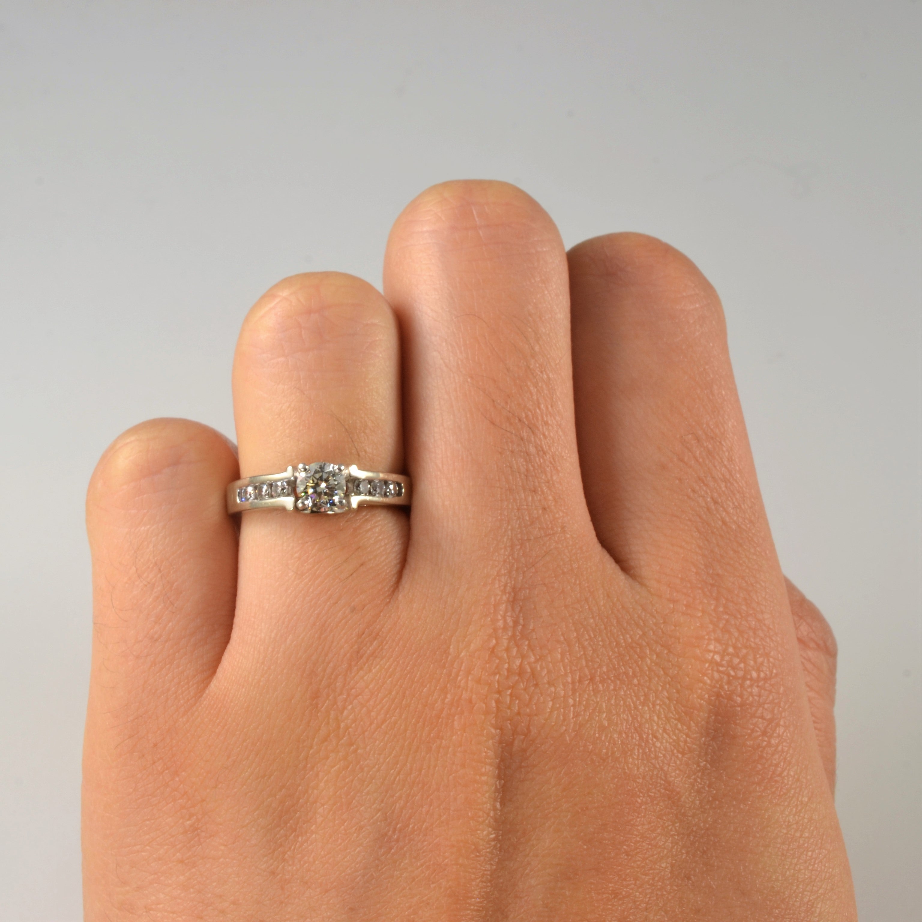 Channel Set Diamond Engagement Ring | 0.59ctw | SZ 4.75 |