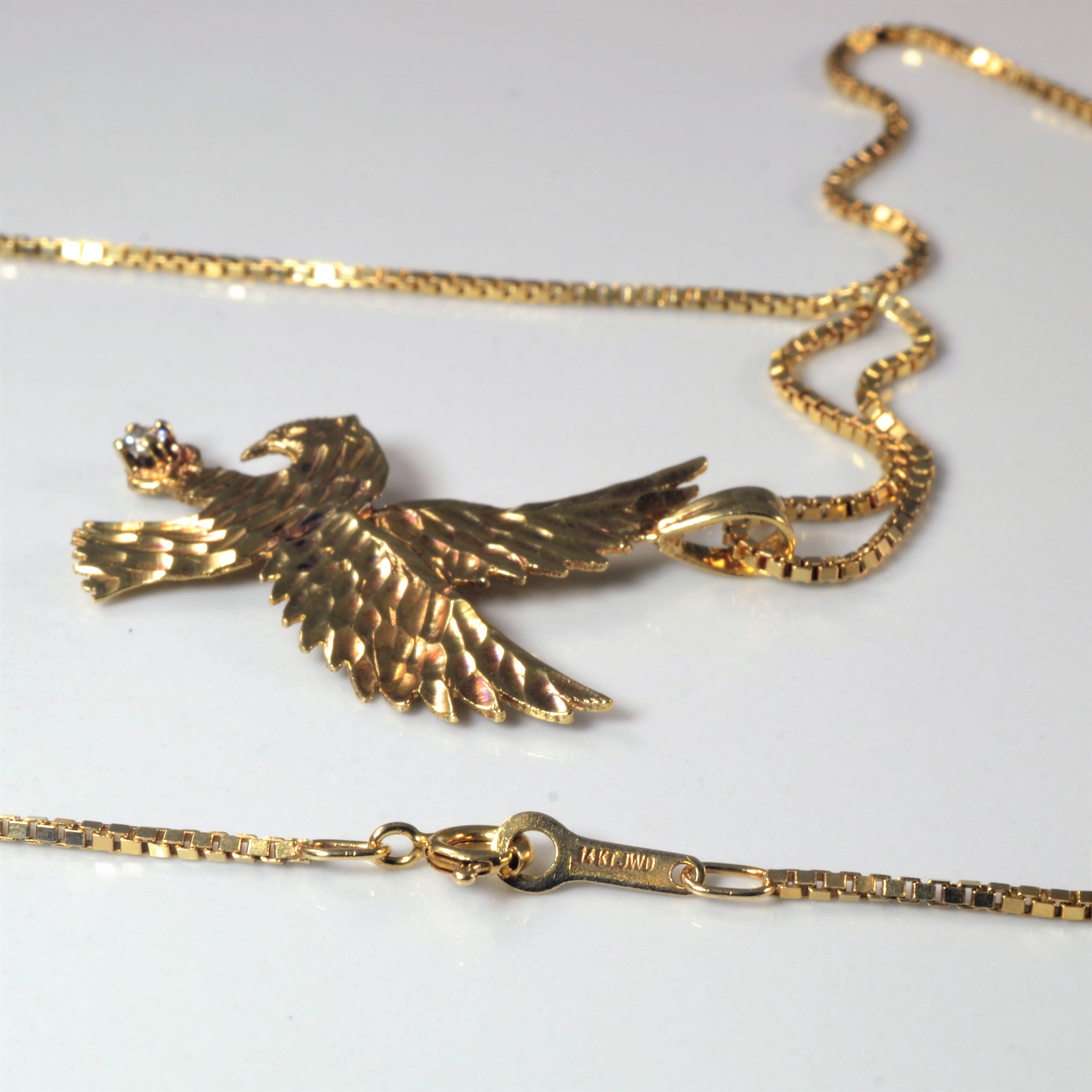 Diamond Eagle Necklace | 0.04ct | 19" |