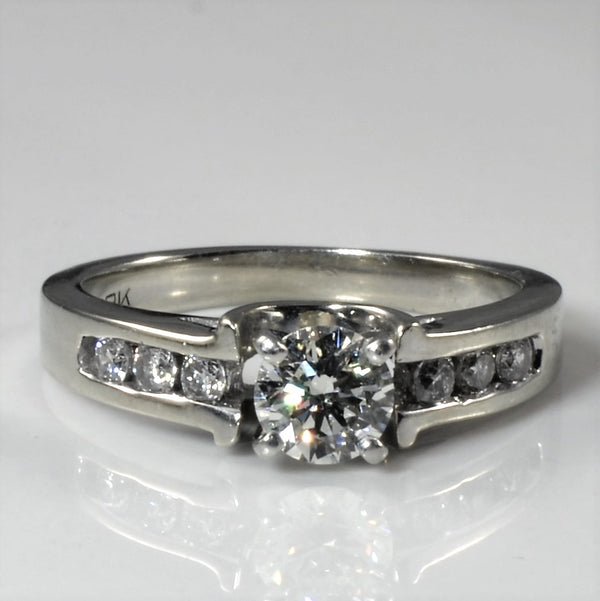Channel Set Diamond Engagement Ring | 0.59ctw | SZ 4.75 |