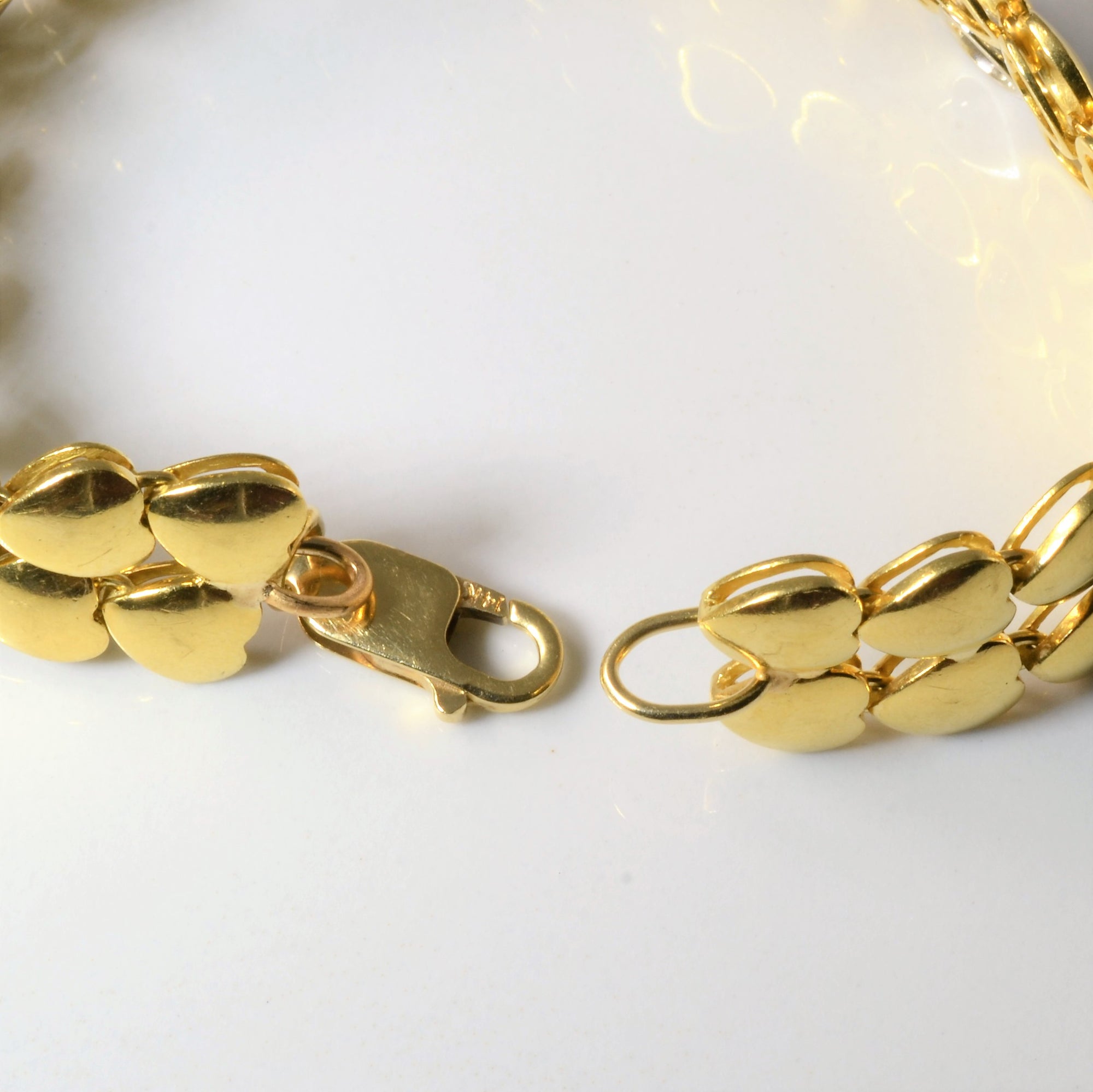 Double Strand Heart Chain Bracelet | 7