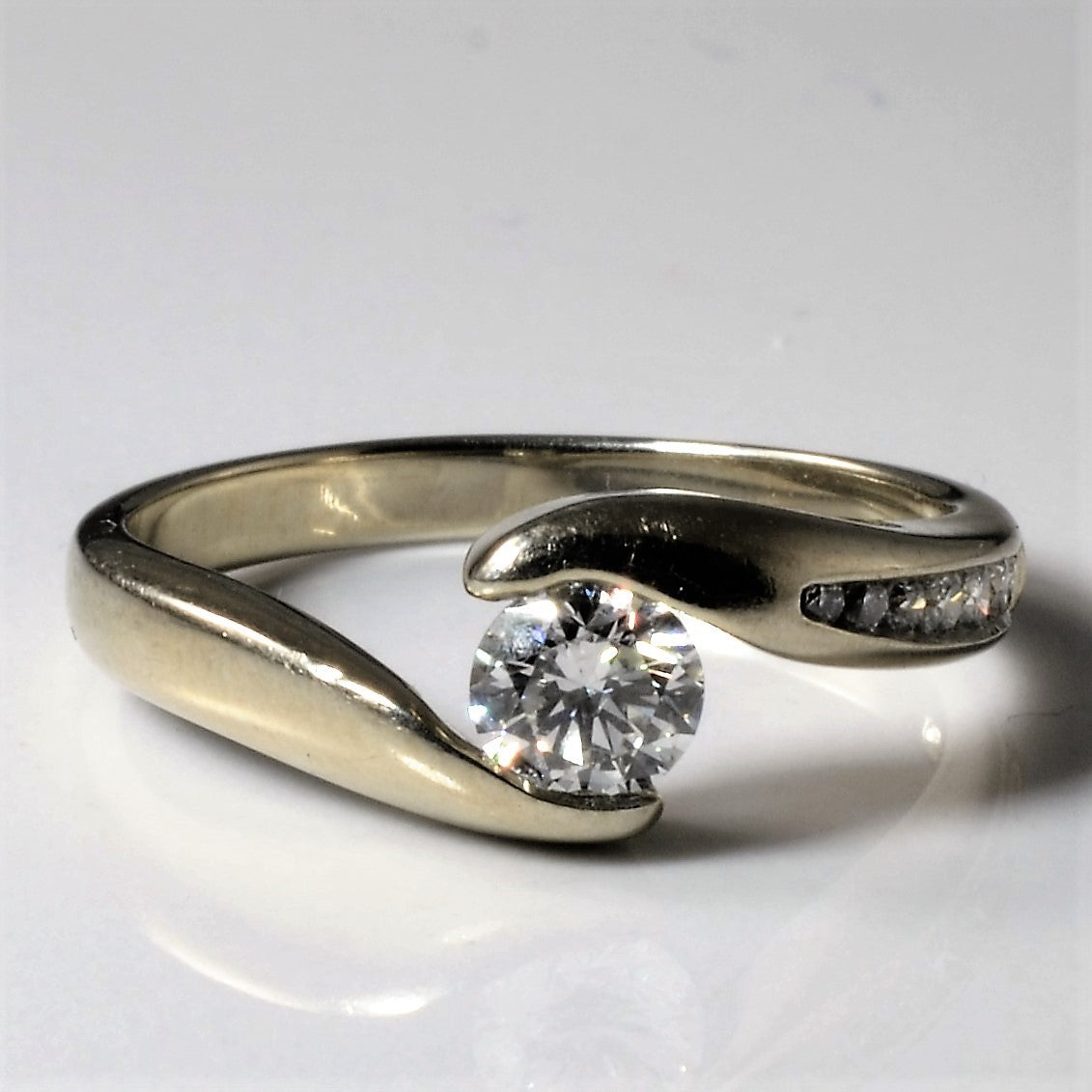 Bypass Diamond Engagement Ring | 0.48ctw | SZ 6.5 |