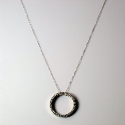 Fine Chain Diamond Circle Necklace | 0.11ctw |