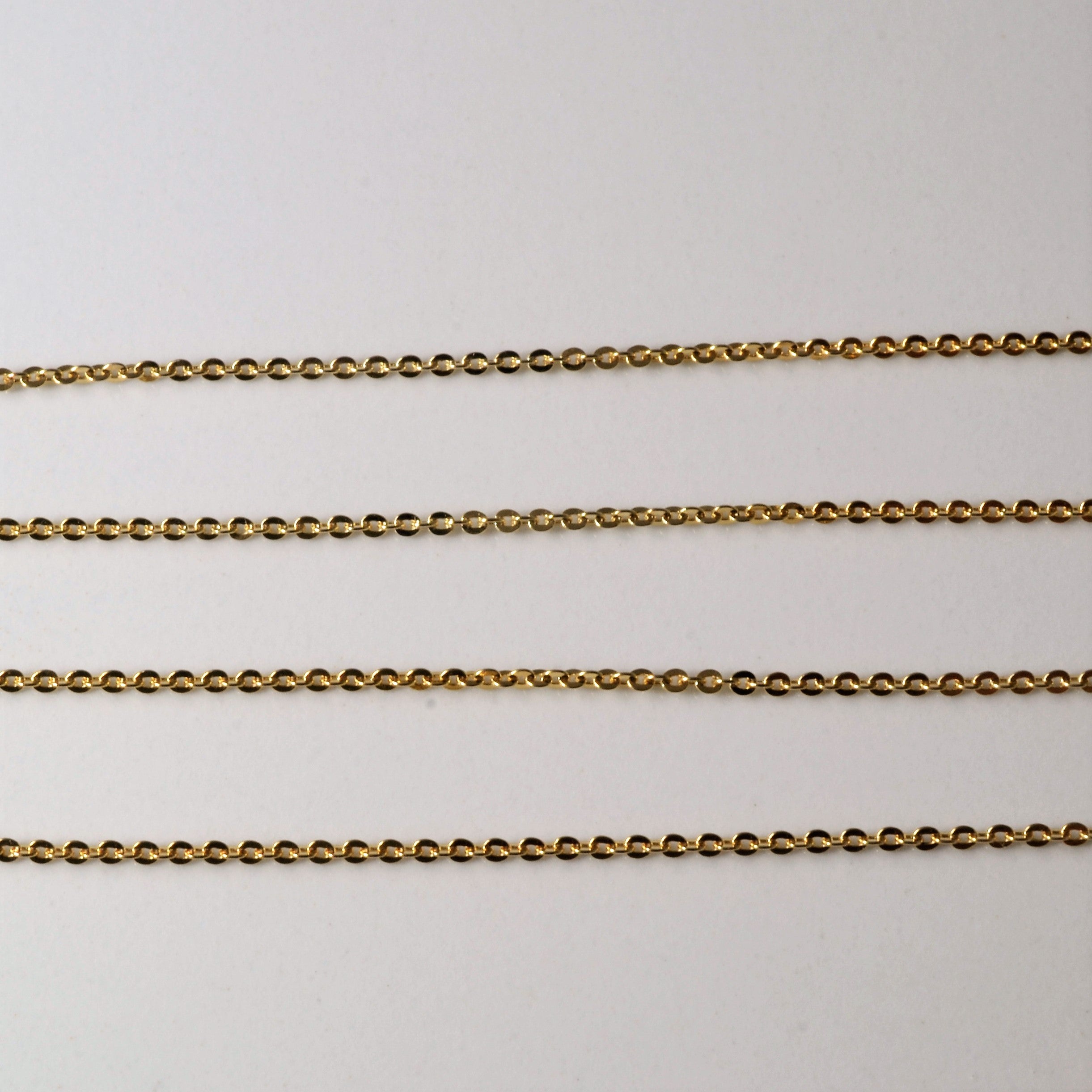 10k Yellow Gold Rolo Link Chain | 16"|