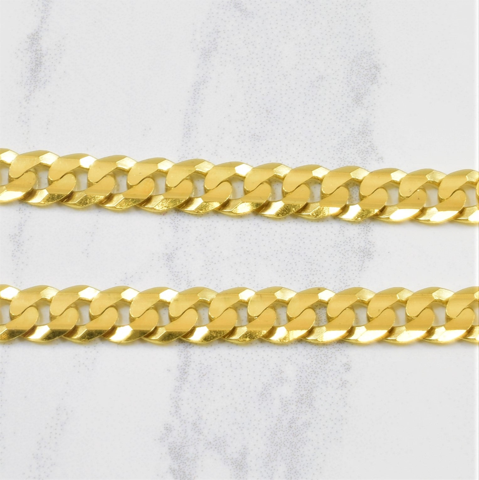 8k Yellow Gold Curb Chain Bracelet | 8.25