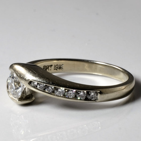 Bypass Diamond Engagement Ring | 0.48ctw | SZ 6.5 |