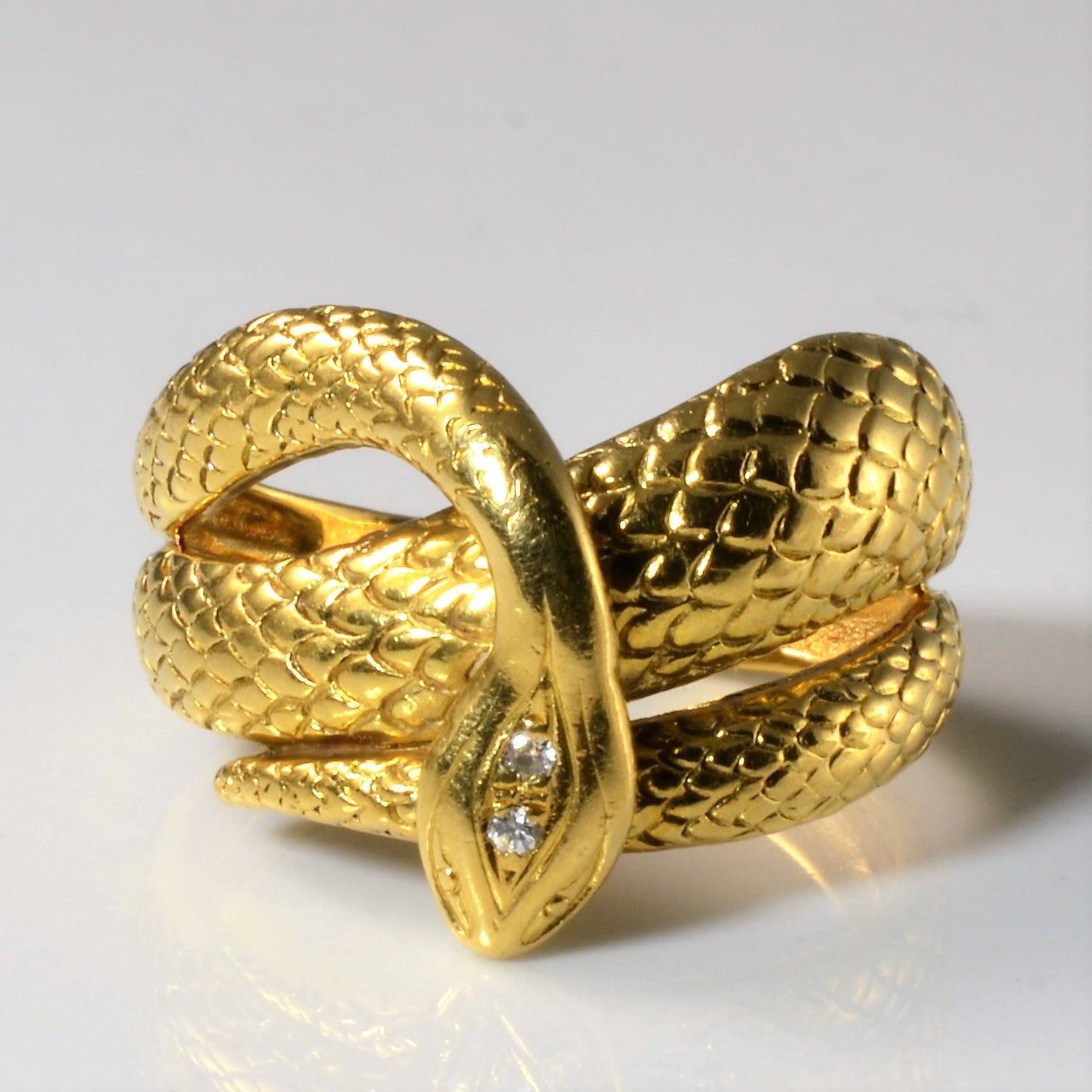 Diamond Serpent Wrap Ring | 0.01ctw | SZ 6 |