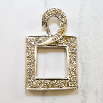 Pave Diamond Square Pendant | 1.28ctw |