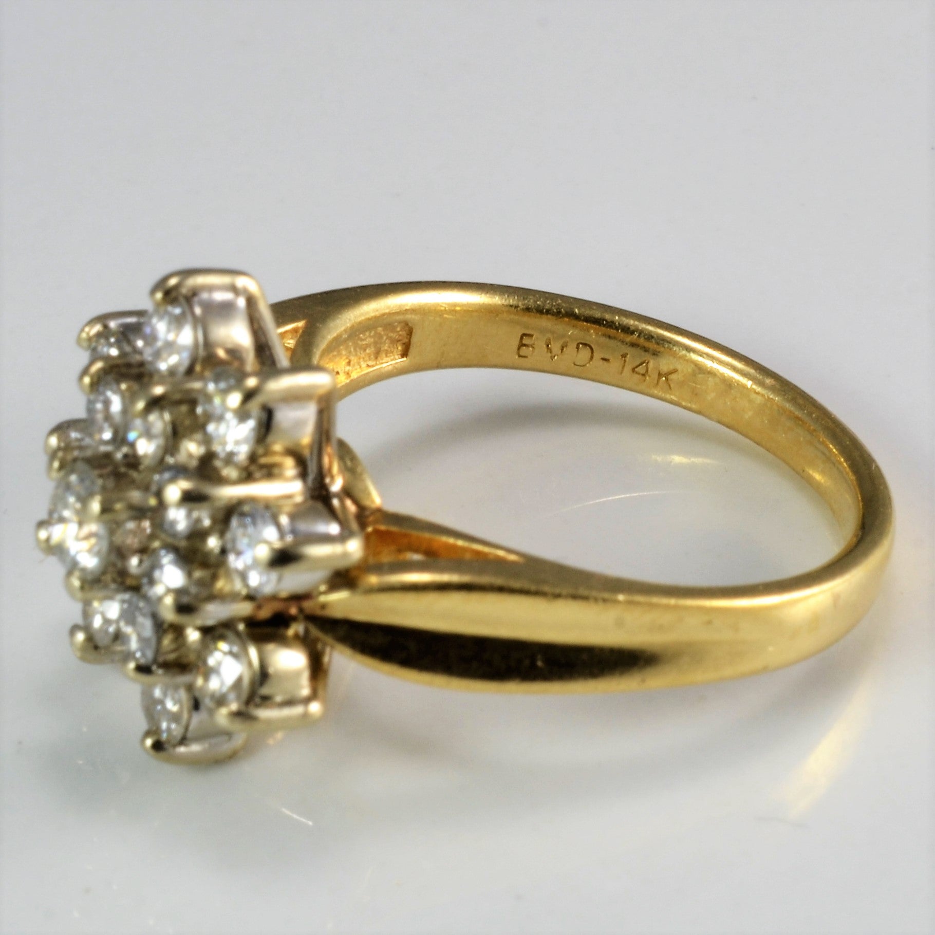 Cluster Diamond Ladies Ring | 1.02 ctw, SZ 6 |
