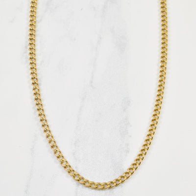 9k Yellow Gold Curb Chain | 16