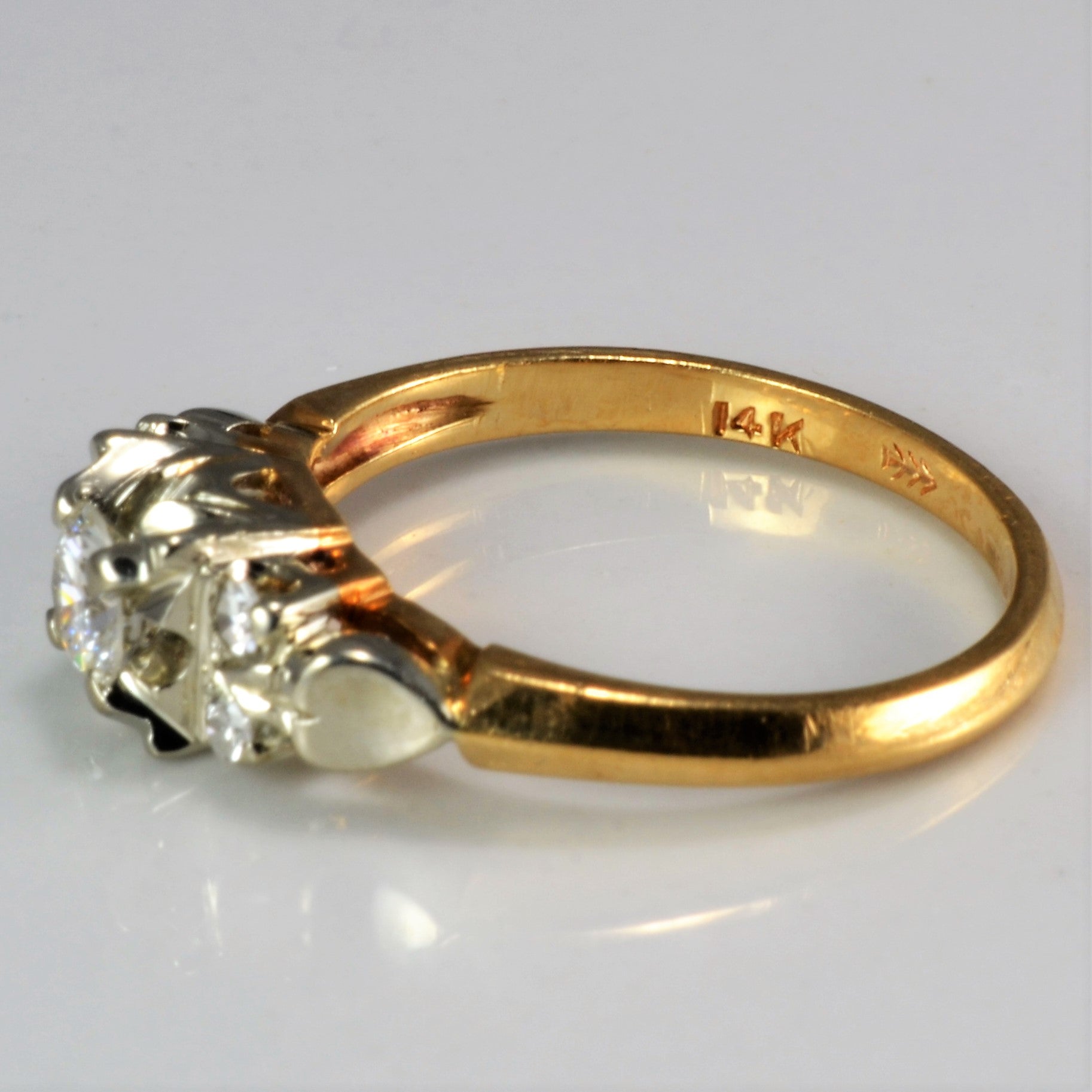 Retro Diamond Engagement Ring | 0.32 ctw, SZ 5.25 |