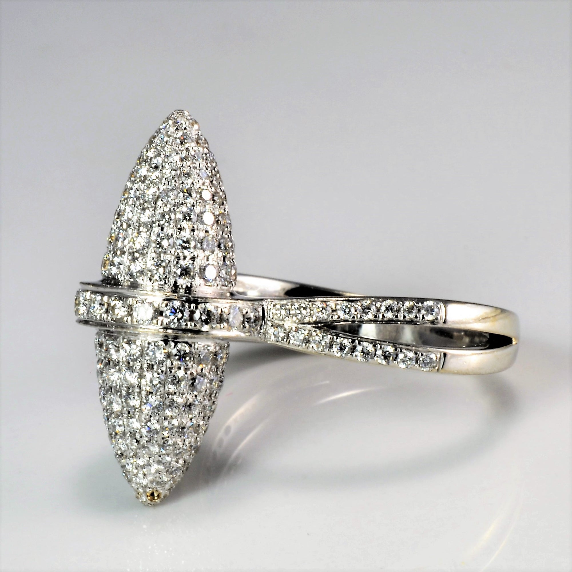 'Boodles' Velocity Pave White Gold Diamond Ring | 1.00 ctw, SZ 6 |