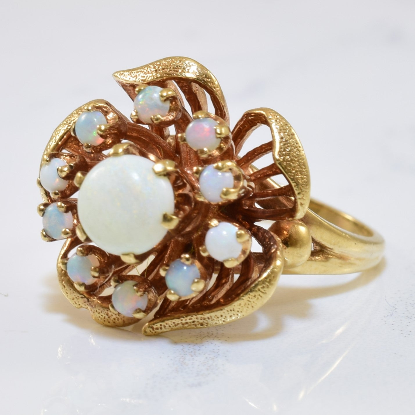 Floral Opal Cocktail Ring | 0.65ctw | SZ 6.25 |