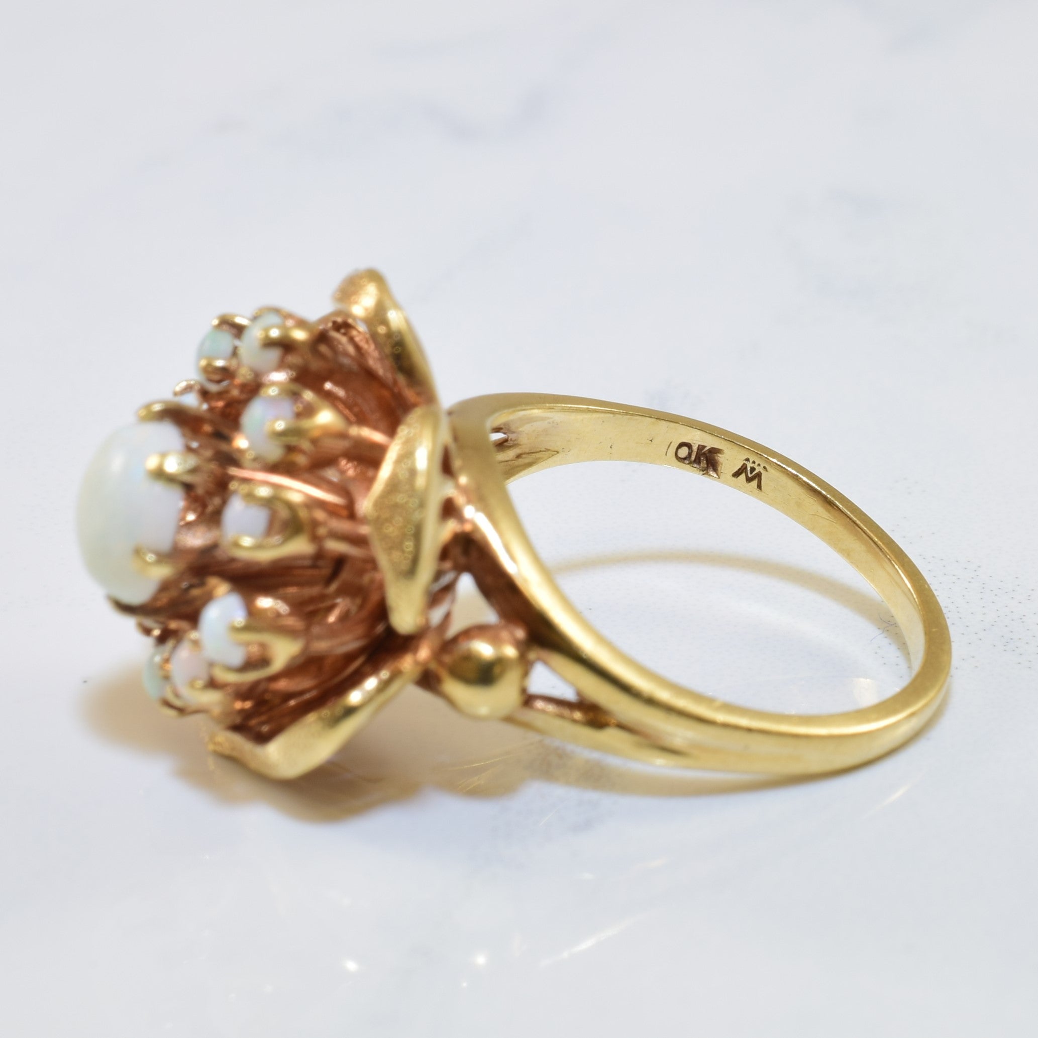 Floral Opal Cocktail Ring | 0.65ctw | SZ 6.25 |