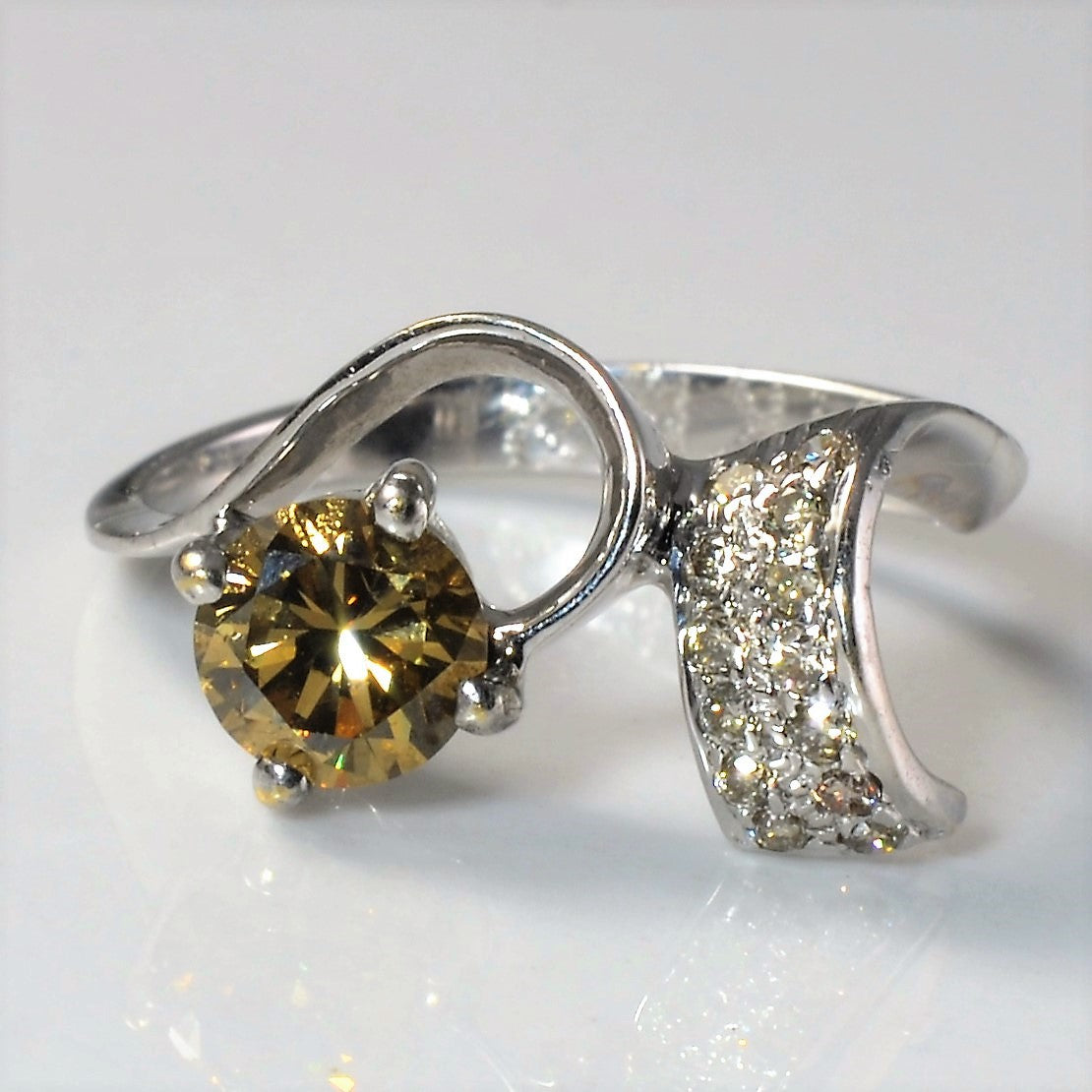 Abstract Yellow Diamond Ring | 0.61ctw | SZ 3.75 |