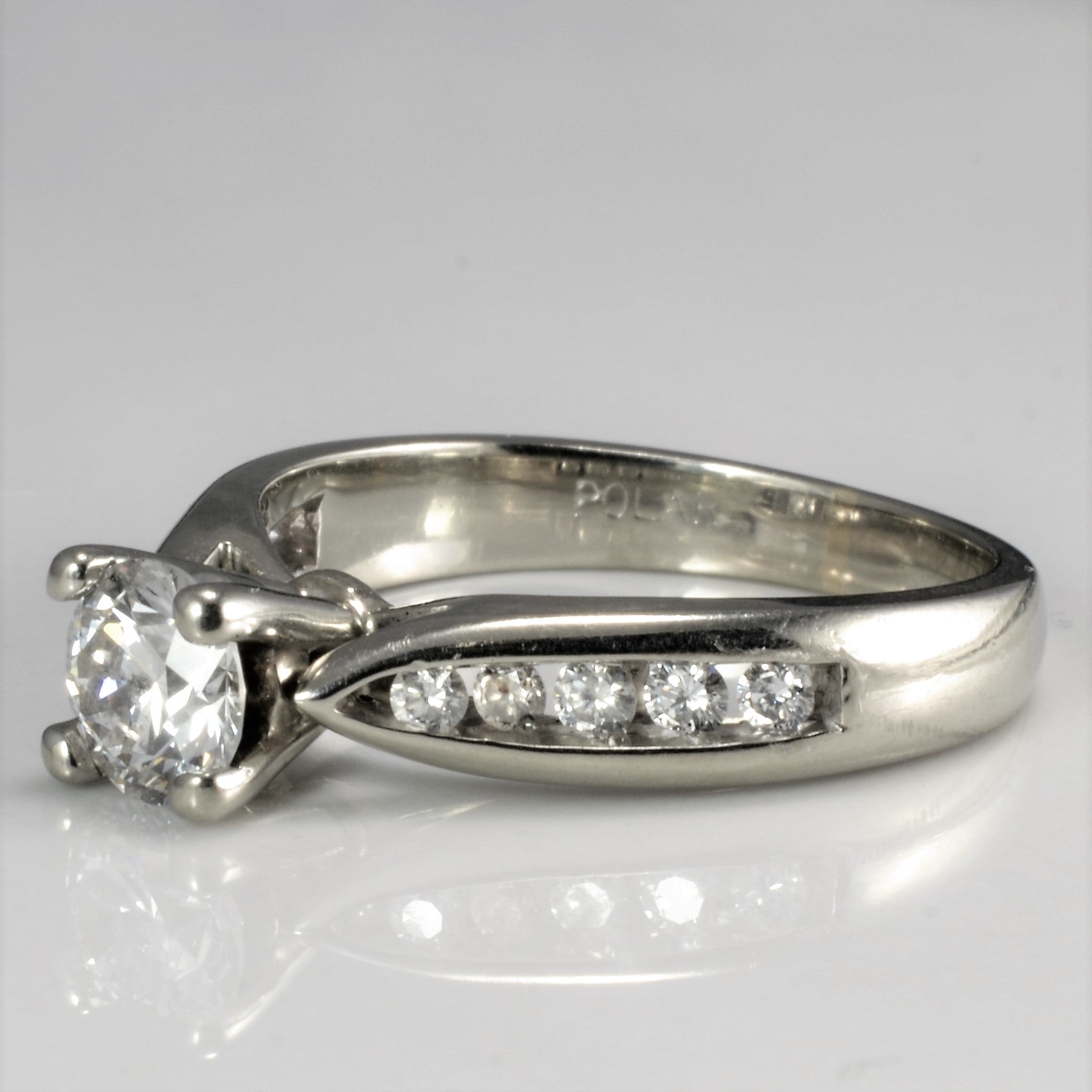 Prong St Canadian Diamond & Accents Engagement Ring | 0.63 ctw, SZ 5 |