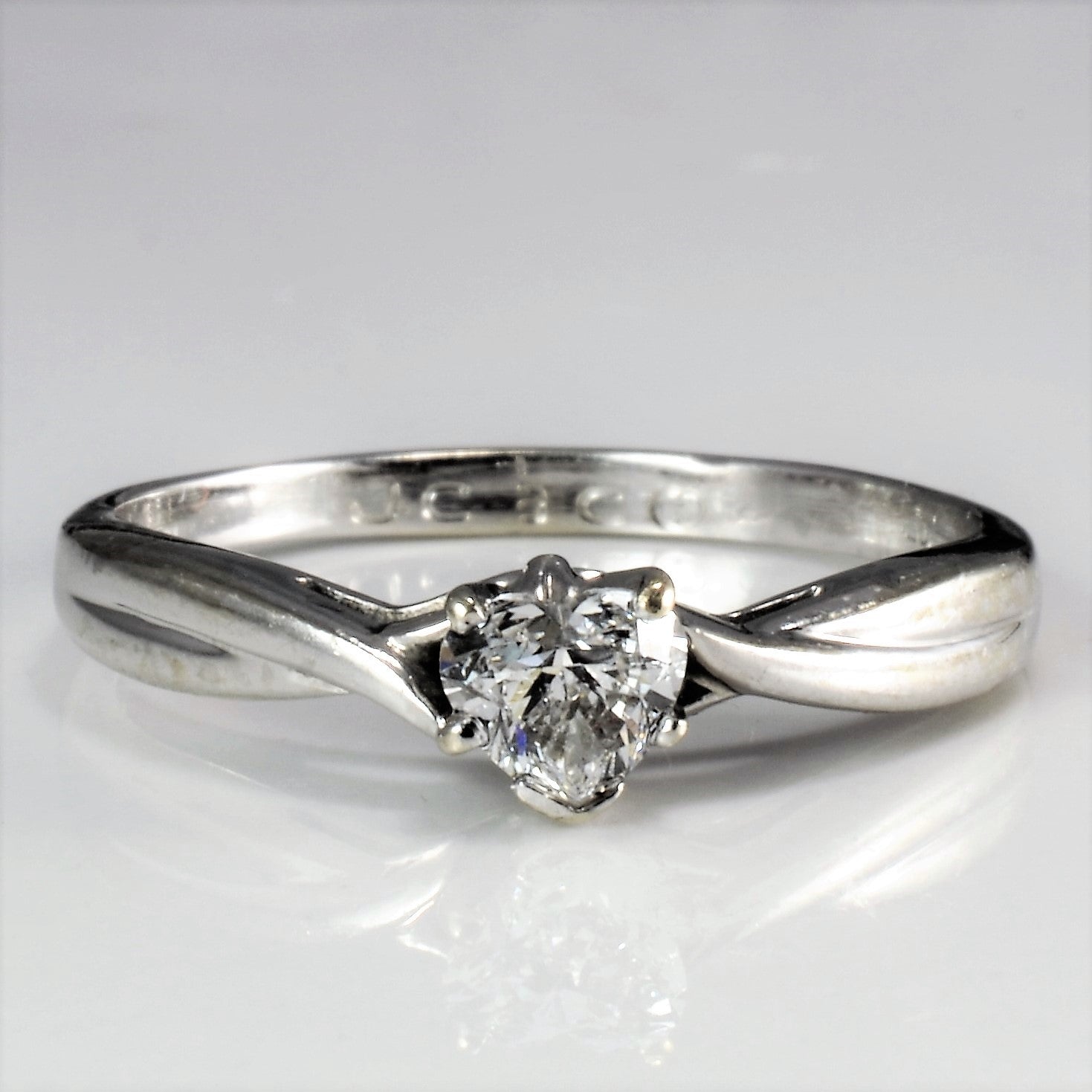 Solitaire Heart Diamond Promise Ring | 0.30 ct, SZ 9 |