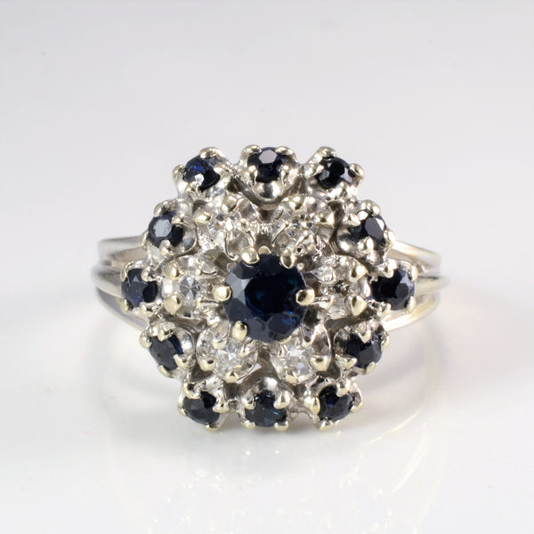 Sapphire & Diamond Ladies Cocktail Ring | 0.09 ctw, SZ 7 |