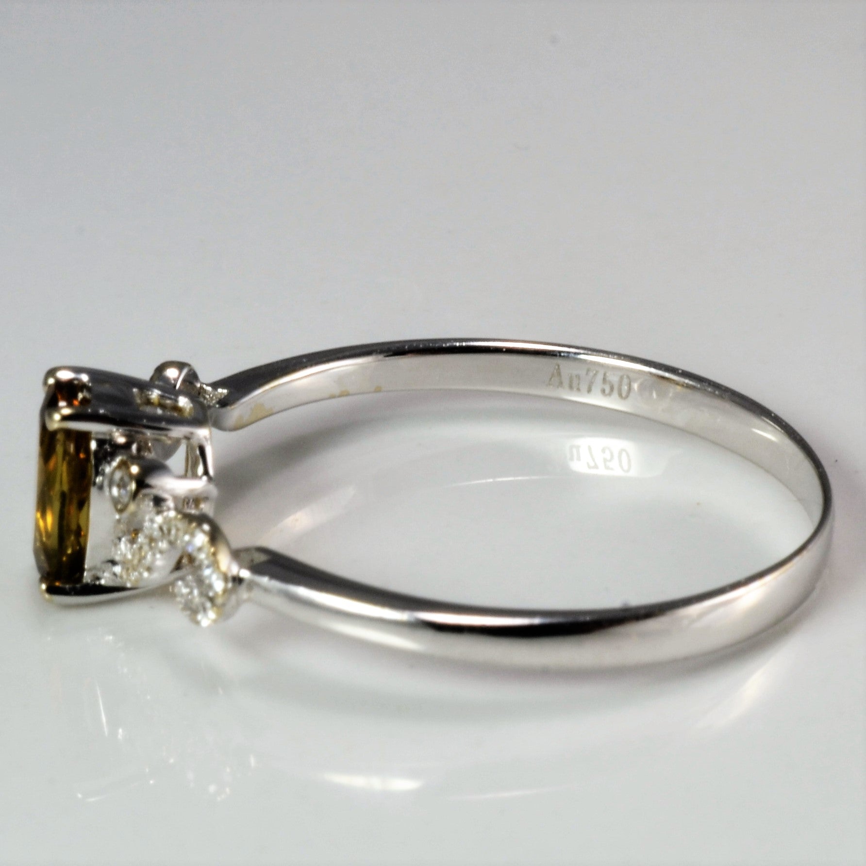 Prong Set Tourmaline & Diamond Accents Ring | 0.05 ctw, SZ 6.5 |