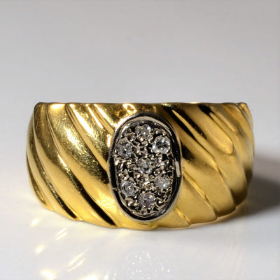 Oval Cluster Gold Ring | 0.05ctw | SZ 7.25 |